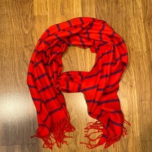GAP red/blue striped oversized scarf 🧣